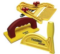 Milescraft - Pacchetto di sicurezza 7334. Include tavoletta a frange, bastoncino spingi pezzo e blocco spingi pezzo Grabber in omaggio Ideale per l'uso su banchi fresatrici, seghe da tavolo, giunti e