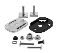 Milescraft TrackLock 4022 - Base di bloccaggio per banco con morsetto, accessorio di bloccaggio per binari a T, nero metallizzato