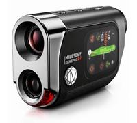 MILESEEY GenePro G1 Telemetro da Golf con Schermo Tattile, GPS e Pendenza, 43000+ Campi Precariati, Portata Laser 1300 Iarde, Schermo Rosso e Verde, Vibrazione Blocco Bandiera 0,1s, Ingrandimento 6X