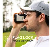 MILESEEY PF210 Telemetro da golf Telemetro laser 600M con custodia e batteria, scansione con asta portabandiera, modalità pendenza, modalità caccia