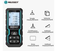 MILESEEY S6 Misura di nastro laser 40M 60M 80M 100M Telemetro laser IP54 Righello elettronico Strumento di misurazione utile