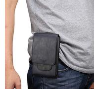 MILESTEM Custodia in Pelle per Cellulare da Cintura, Pelle Borsa per Cellulari Uomo, 6.9" Verticale Piccola Marsupio Sacchetto Clip da Cintura Portafoglio con Moschettone Sport Telefono Porta Borsetta