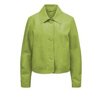 Milestone, ,Jackets ,Donna ,Verde ,S Giacca Elegante in Pelle con Colletto a Camicia