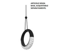 MILEY-CO N Sospensione 1 luce senza base a led 12W anello luminoso diffusore acrilico colore nero dimmerabile SDD 2800 - 5000K