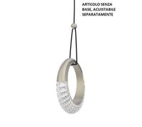 MILEY-CO P Sospensione 1 luce senza base a led 12W anello luminoso diffusore acrilico colore platino dimmerabile SDD 2800 - 5000K