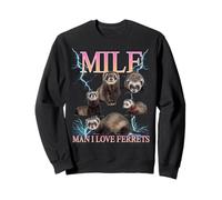 Milf Man I Love Ferrets Funny Ironic Acronym Joke Felpa