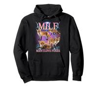 Milf Man I Love Foxes Funny Ironic Acronym Joke Felpa con Cappuccio