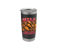 MILF Man I Love Fritto Pollo Divertente Pun Sarcastico Bootleg Bicchiere termico in acciaio inox doppia parete