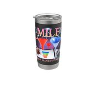 MILF Man I Love Funnels Funny Ironic Acronym Joke Bicchiere termico in acciaio inox doppia parete