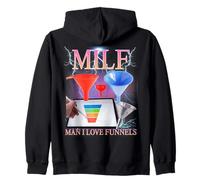 Milf Man I Love Funnels Funny Ironic Acronym Joke Felpa con Cappuccio