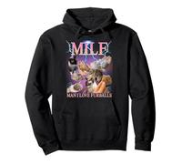 Milf Man I Love Furballs Funny Ironic Acronym Joke Felpa con Cappuccio