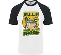 MILF Uomo Amo Le Rane Maglietta Baseball S/S