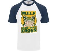 MILF Uomo Amo Le Rane Maglietta Baseball S/S