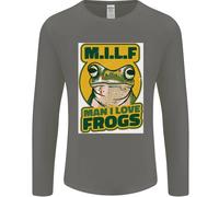 MILF Uomo Che Amo Le Rane Maglietta A Maniche Lunghe