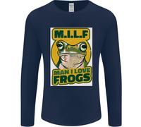 MILF Uomo Che Amo Le Rane Maglietta A Maniche Lunghe