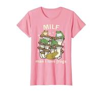 Milf Uomo Io Amo Rane Vintage retrò Rana E Funghi Funghi Maglietta, Donna, Rosa, L