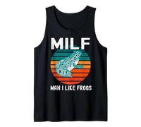 Milf Uomo Mi Piace Rane Divertente Rana Anfibio papà Scherzo Canotta