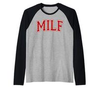 Milf Varsity Atletico Sport Stile Mamma Madre Maglia con Maniche Raglan