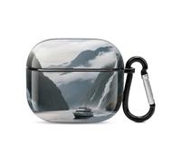 Milford Sound - Custodia per cuffie Bluetooth, antiurto, in policarbonato, copertura completa, compatibile con ricarica wireless e AirPods (3a generazione) con fibbia di sicurezza