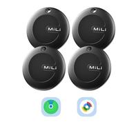 MiLi MiTag Duo Localizzatore Bluetooth, 4 Pezzi | Compatibile con Apple Dov'è e Google Funzioni Trova, per Chiavi, Zaini e Bagagli, IP67