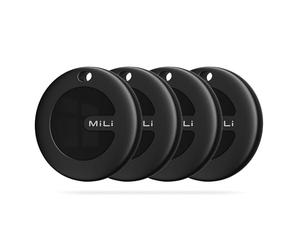 MiLi MiTag Duo Smart Tracker Tag, Localizzatore Bluetooth Compatibile Apple Dov'è e Google Funzioni Trova (iOS e Android), Trova Oggetti e Chiavi/Bagagli/Valigie/Zaini/Portafogli (4 Pack)
