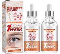 Milia Siero per rimuovere gli occhi - Siero viso contro milie e macchie scure, contro le borse per gli uomini e le donne, riduce la pelle flaccida, gonfiore e linee sottili, 30 ml (2 pezzi)