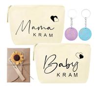 MILIAFLICK 5 Pezzi Regali per le Future Mamme Mommy Bag Pochette Personalizzata Pochette Donna Trucchi Regalo Neomamma Regali per Donne Incinte Trousse Trucchi DonnaTrousse da Viaggio Donna