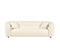 Miliboo Divano 3-4 posti in tessuto Bouclette bianco sporco Mochi