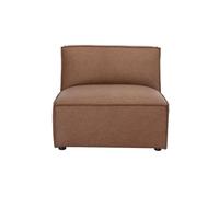 Miliboo Modulo diritto per divano in pelle marrone split