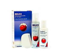 Milice Schiuma Termosensibile per uso topico 150 ml + Shampoo Complementare 80 ml + Pettine a Denti Fitti per la rimozione di Lendini e Pidocchi