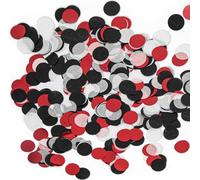 Milifox Coriandoli Biodegradabili,6500 Pezzi 67.5g Coriandoli Carnevale,Adatti per Decorazioni di Compleanni,Matrimoni,Anniversari,Rosso Nero