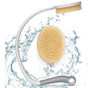 Milifox Spazzola per la schiena - Spazzola da doccia con manico lungo, 68,6 cm, curva a forma di U, consente di spazzolare la schiena con facilità per l'esfoliazione, spazzola da bagno con manico