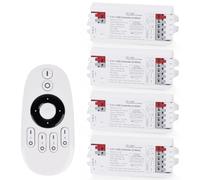 Milight - Kit controller per strisce LED 2 in 1 (WiFi + 2,4 G), supporta il controllo vocale con Tuya Smart, Amazon Alexa e Google Home, Bluetooth 4.2, bicolore e tinta unita (4 x E2-WR + FUT007)