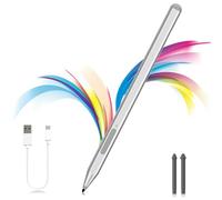 Milikilo Penna Stilo per Microsoft Surface Pro12/11/10/9/8/X/7+/6/5/4,Surface Go 4/3/2/1,Surface Laptop1-5/Studio/Book3/2/1,Riconoscimento del Palmo Mano,Funzione Inclinazione,1024 Pressione (Argento)