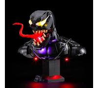 Mililier Set di illuminazione a LED compatibile con Lego 76356 Venom Busto, Kit di luci fai da te per modello 76356 Building Blocks (set da costruzione non inclusi)