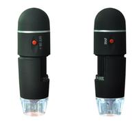 Milioni Microscopio Digitale USB 2 Luce LED 25-600x | Braccio Flessibile, Otto Led, Cavo USB Incluso, per Porcellana e Francobolli, Nero