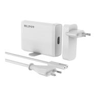 MiliPow Adattatore caricabatterie da viaggio a 4 porte da 75 W, con 2 USB-C PD e 2 USB 3.0 Compatibile con Laptop, MacBook Air, MacBook Pro, Nintendo Switch, iPhone (Bianco)