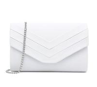 Milisente Pochette Donna Clutches Morbida Scamosciato Busta da sera Borsa Classic Clutch Purse (Bianca)