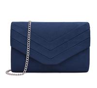 Milisente Women Clutches Suede Busta da sera Borsa Classic Clutch Purse pochette blu