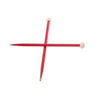 Milisten 1 paio Bacchette per Batteria Acero con Testa Accessori per Strumenti Percussione per Timpani e Rullante Colore Rosso Compatibili con Kit Batteria e Strumenti Vari