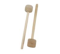 Milisten 1 paio Bacchette per Grancassa con Legno e Testa Lana Strumento Percussivo per Concerti e Pratiche Musicali per Insegnanti e Principianti