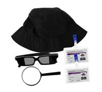 Milisten 1 set Accessori da Detective con Cappello Occhiali e Ingrandimento Kit Cosplay per Feste Ruolo per Sviluppare Creatività e Competenze Comunicative