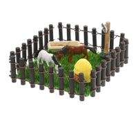 Milisten 1 Set di casa delle bambole Fienile in miniatura Giocattoli in miniatura mini di stalla giocattolo di ranch in miniatura plastica Caffè