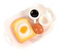 Milisten 1 Set Ornamenti simulati per il pane piccolo ornamento Mini modelli alimentari Mini decorazioni per la casa Accessori per la casa in miniatura modelli di colazione simulata resina
