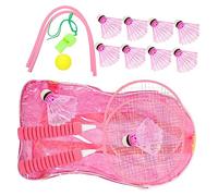 Milisten 1 Set Racchette Badminton per Adolescenti Kit Completo e Resistente per Giocare con e Adatto per Principianti e attività all per Sport e Interazione Genitore Colore Colore Casuale