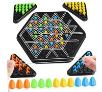 Milisten 1 Set scacchi a catena triangolare triangolo gioco a catena gioco degli scacchi triangolari strategico Giochi da tavolo per la famiglia giochi da tavolo di strategia plastica