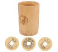 Milisten 1 Set Strumenti Divinatori Buddisti Rame con Monete e Secchio e Feng Shui Atmosfera per Speciali