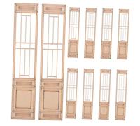 Milisten 10 Miniature Decorative Wooden Screen Tiny Chinese Style Dollhouse Divider Compact DIY Micro Landscape Furniture For Fairy Gardens And Educational Projects