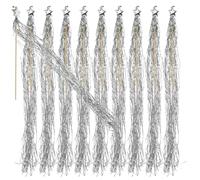 Milisten 10 Pezzi Bacchette Magiche Stella con Nastro Argentato per Bambine Gioco di Ruolo Fatine Accessori per Feste Compleanno Halloween e Matrimonio