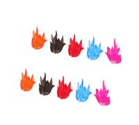 Milisten 10 Pezzi con effetti speciali della fiamma parti di mezzi antincendio decorazione del con scena in miniatura accessori per modelli di Microcittà fai da te ABS